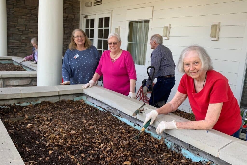Prestonwood Court | Senior ladies gardening